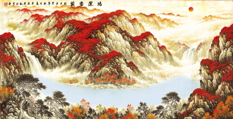 鸿运当头喷绘原图