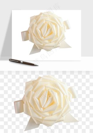 白玫瑰花枝花束png免抠