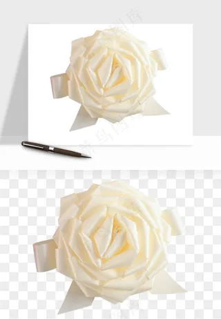 白玫瑰花枝花束png免抠
