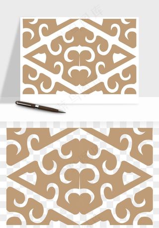 中式边框花纹图案png免抠