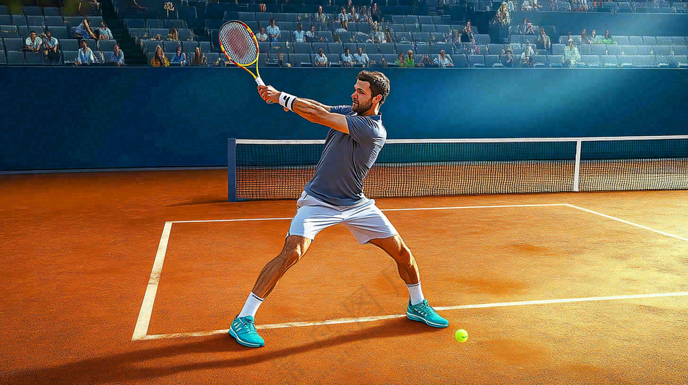 网球运动摄影图