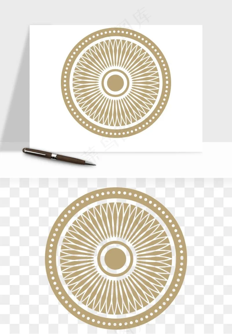 中式镂空古典图案png免抠