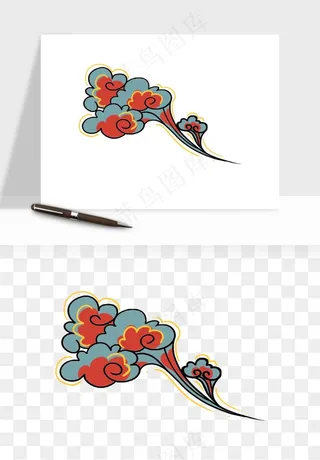 国潮敦煌云纹祥云云彩png免抠