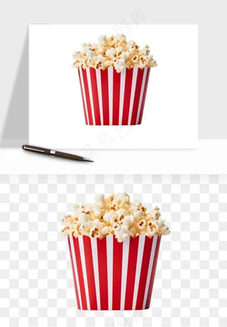 爆米花小吃png免抠