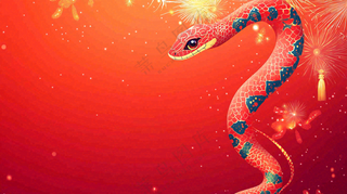 蛇年春节新年背景