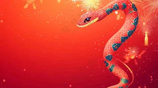 蛇年春节新年背景