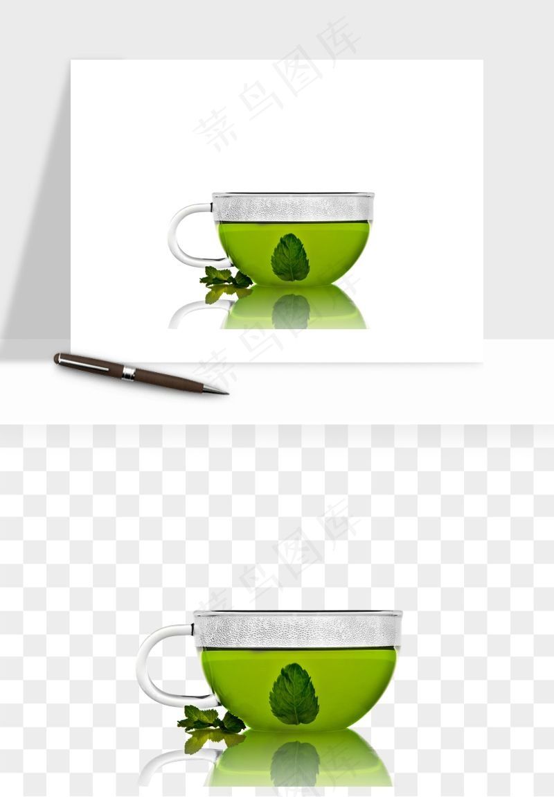 清新绿茶png免抠