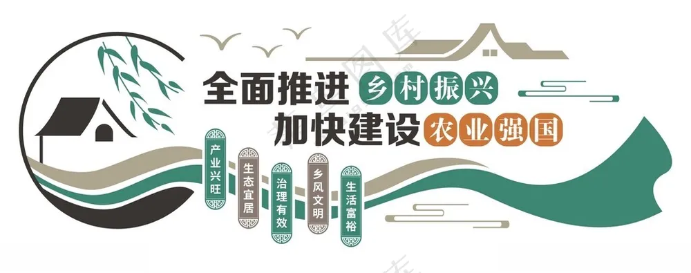 新农村振兴文化墙乡村振兴宣传振兴楼梯文化