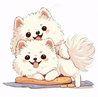 小狗宠物动物卡通插画免抠