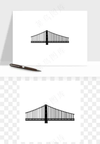高架桥梁剪影矢量