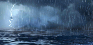 暴雨天气预警摄影图
