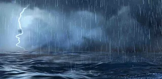 暴雨天气预警摄影图