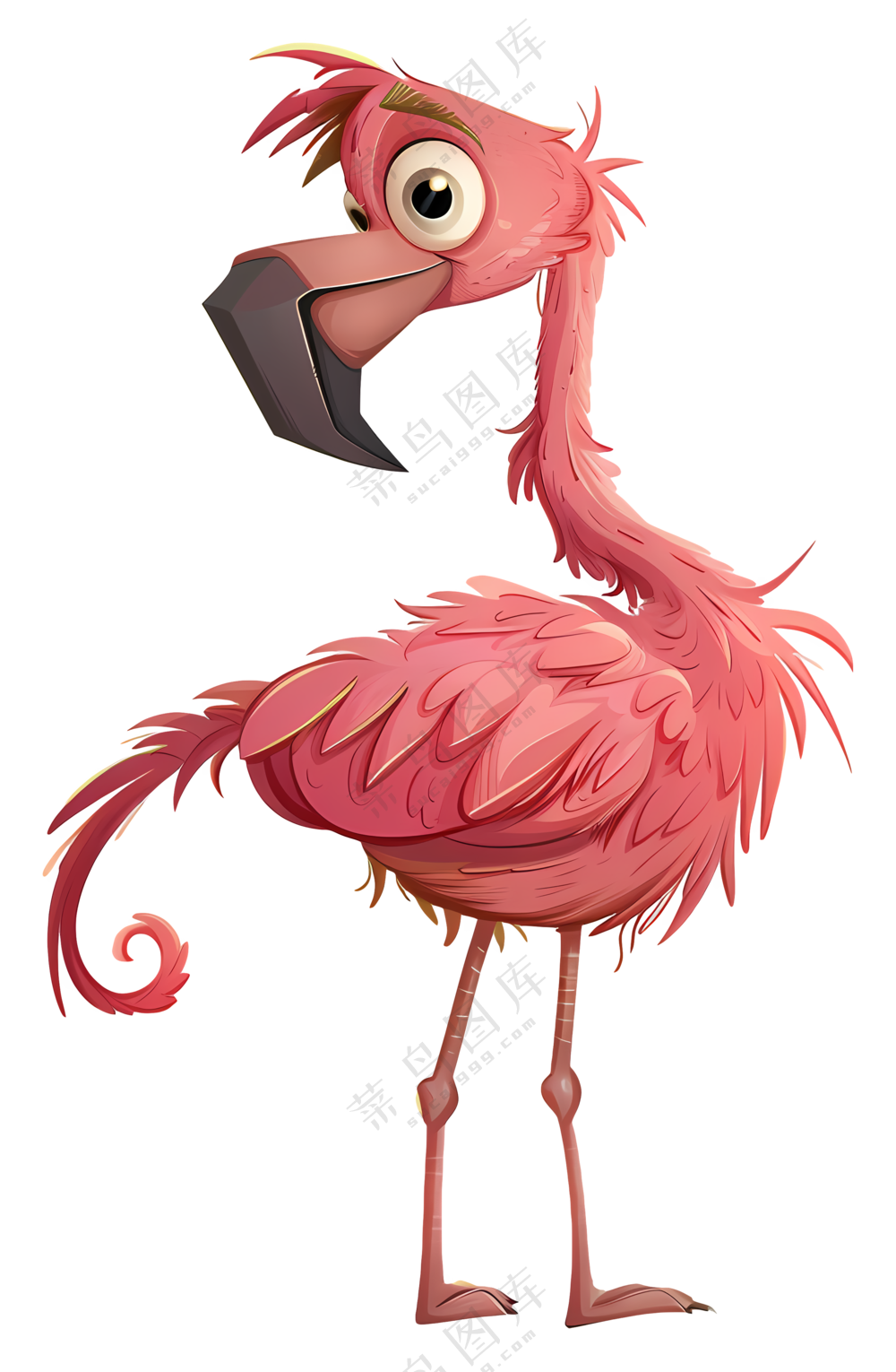 可爱的粉红色火烈鸟