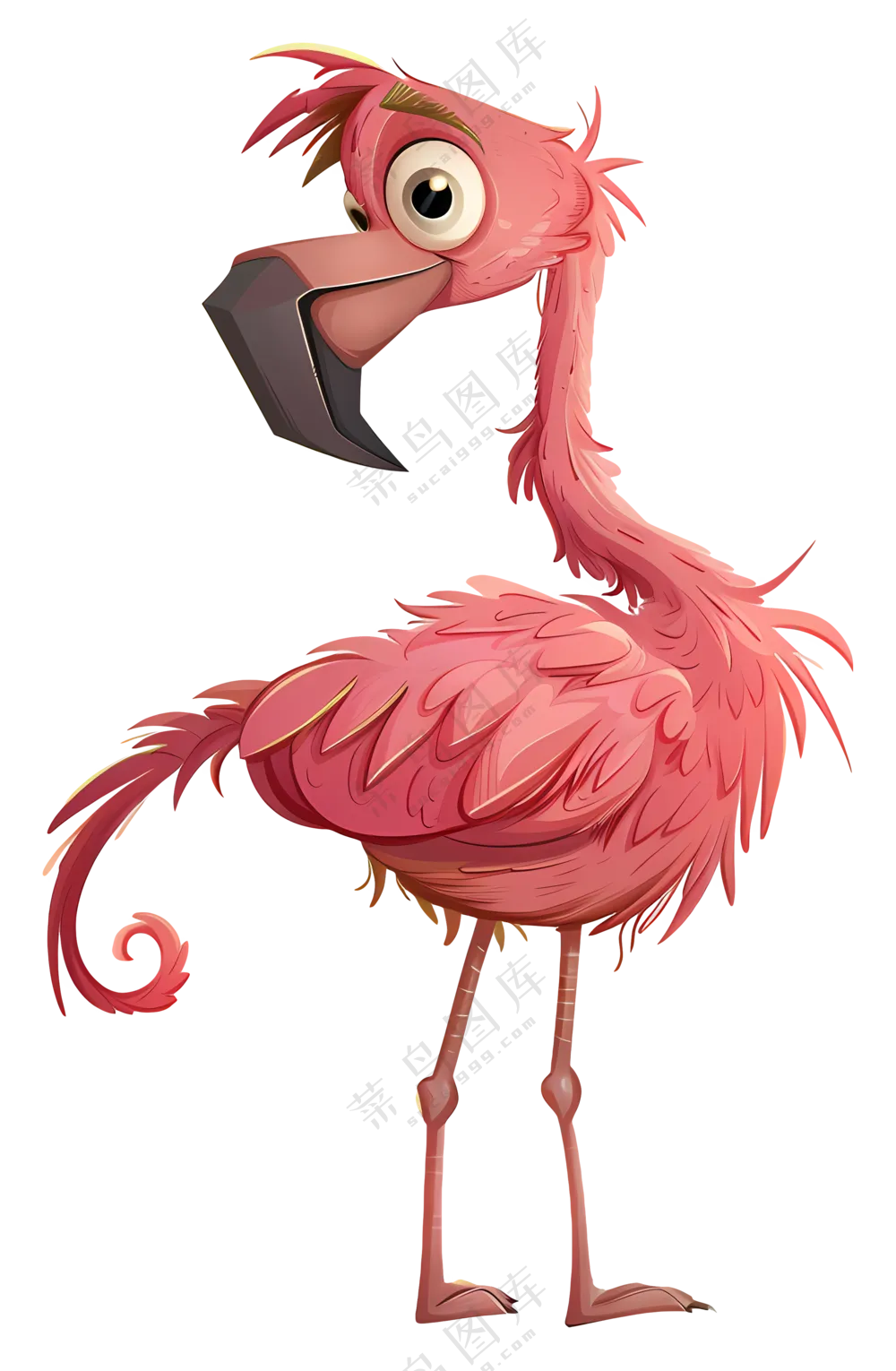 可爱的粉红色火烈鸟