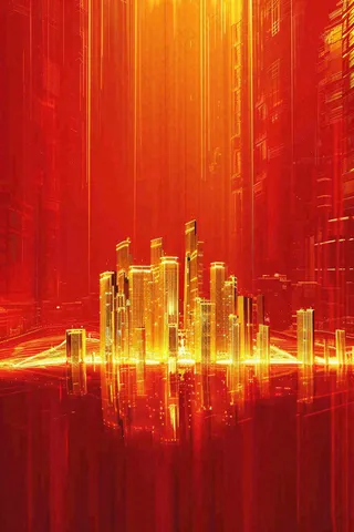 地产楼盘城市剪影背景