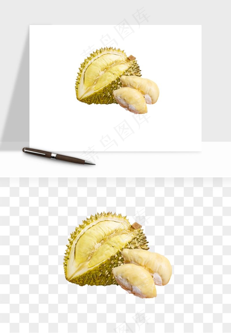 榴莲果肉水果png免抠