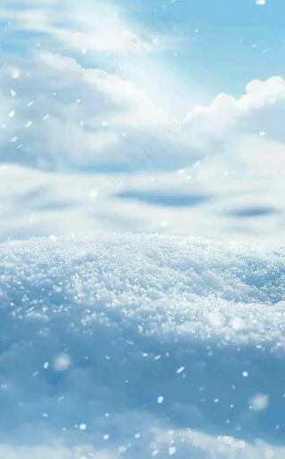 冬天寒冷白雪结冰大寒摄影图