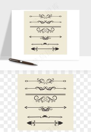 欧式花纹花边矢量png免抠