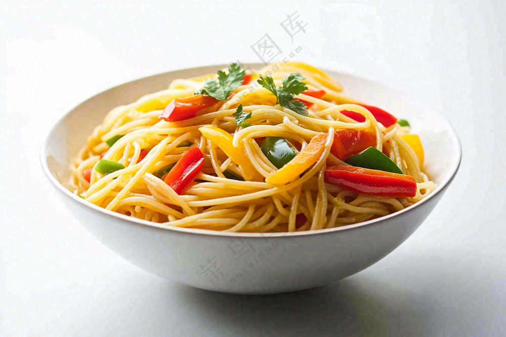 意大利面番茄芝士面西餐美食摄影图