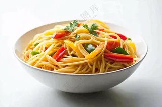 意大利面番茄芝士面西餐美食摄影图