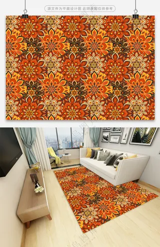 精美复古欧式印花地毯