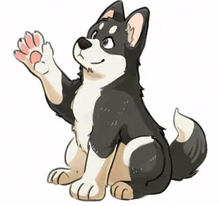 小狗宠物动物卡通插画免抠