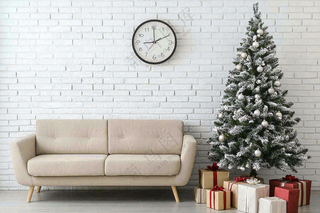 圣诞节室内装饰节日氛围摄影图