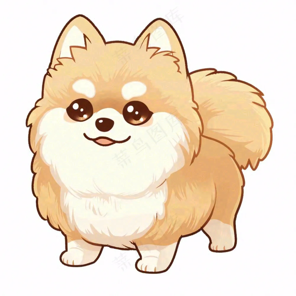 小狗宠物动物卡通插画免抠