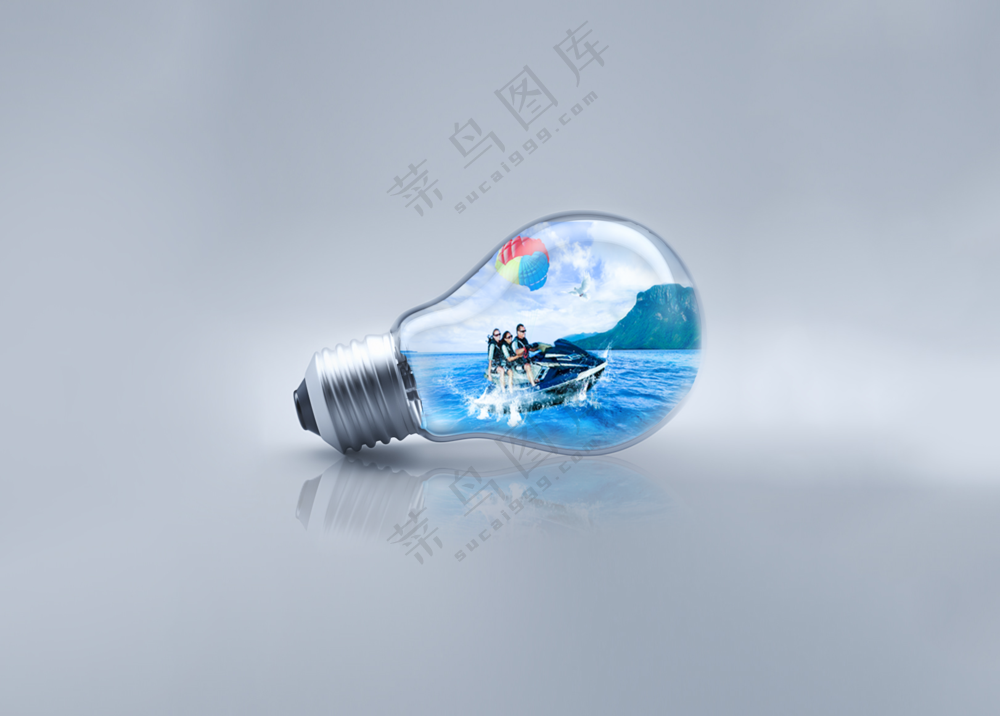 海洋冲浪白炽灯