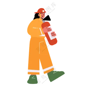 卡通消防人员 (3)