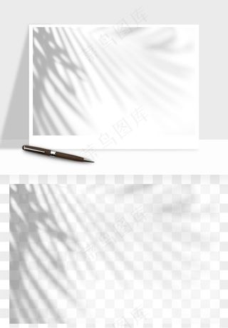 阴影植物窗户投影免抠元素