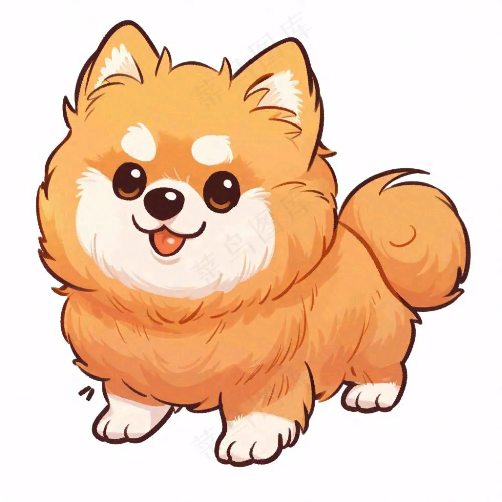 小狗宠物动物卡通插画免抠