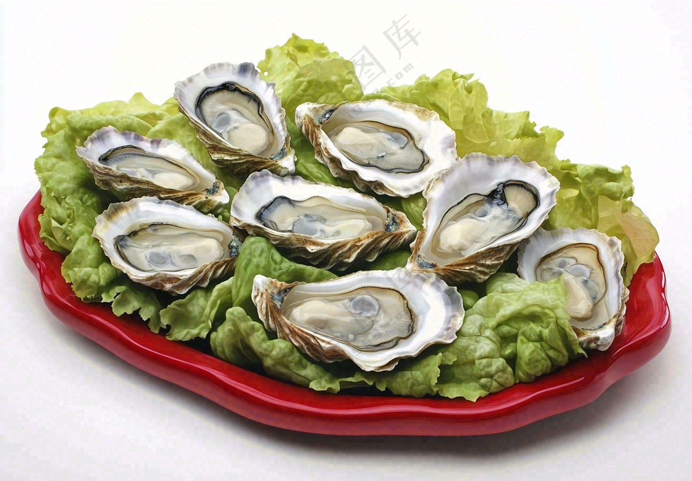 新鲜生蚝宵夜食物海鲜摄影图