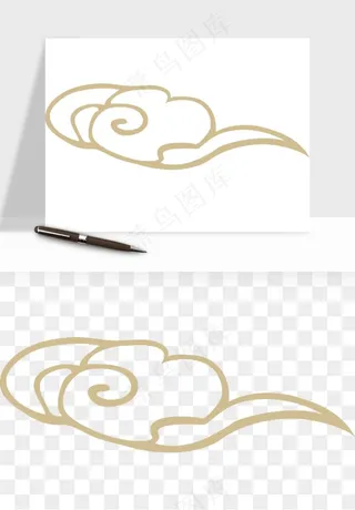 国潮祥云矢量png免抠