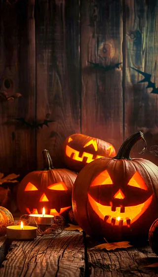 万圣节南瓜灯捣蛋恐怖背景