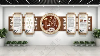 中医文化墙养生文化墙CDR