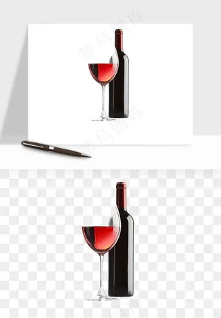 红酒玻璃酒杯png免抠