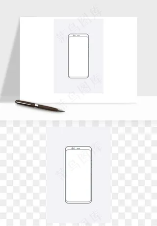 手机边框模型矢量png免抠