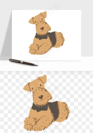 手绘狗狗宠物png免抠