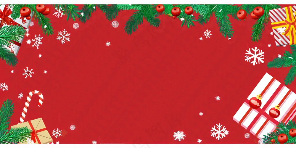 圣诞节卡通插画背景