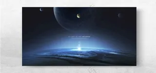 宇宙黑洞星空渐变背景活动背景海报