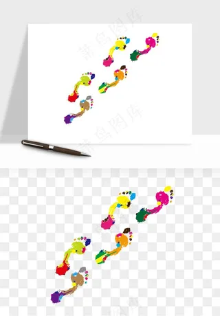 脚印脚丫鞋印png免抠