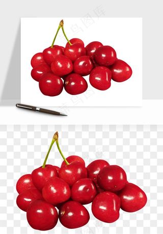 樱桃车厘子水果png免抠