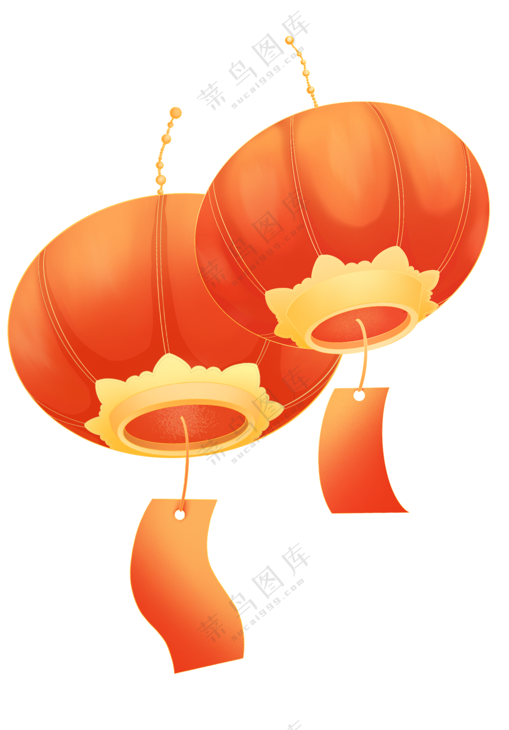 红灯笼插画元素