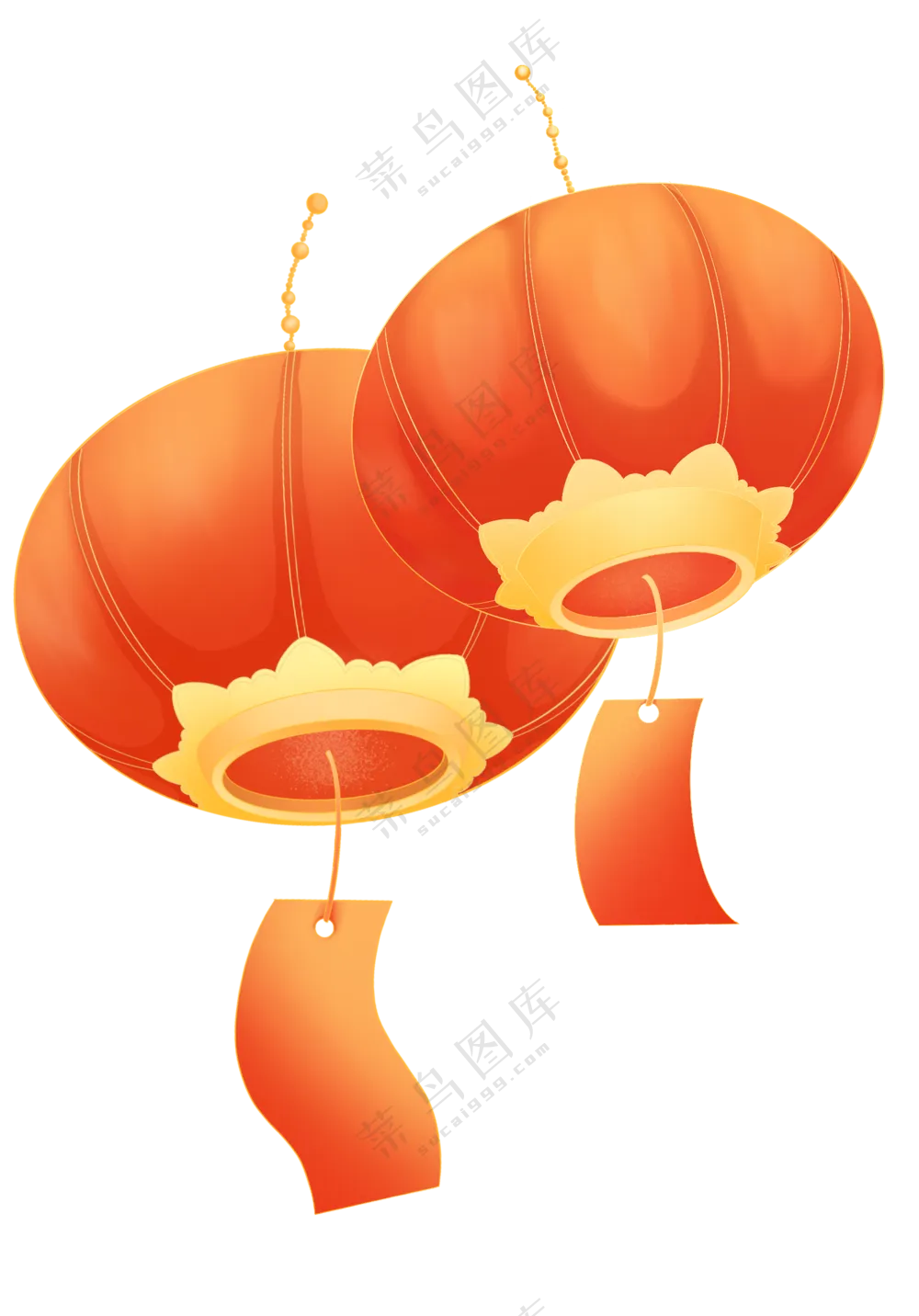 红灯笼插画元素