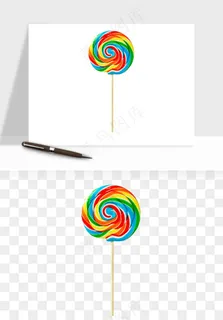 棒棒糖圈圈糖png免抠