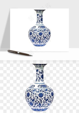 青花瓷陶瓷png免抠