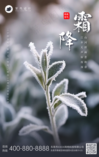 霜降手机海报