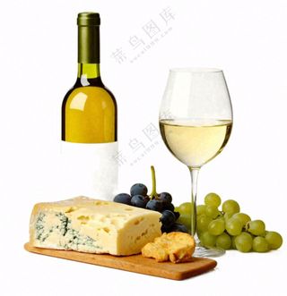 葡萄酒杯奶酪水果葡萄摄影图免抠