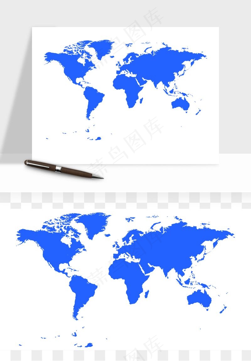 世界地图矢量png免抠